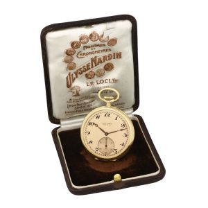 Elegant Swiss gold dress watch with Brequet dial Circa 1920