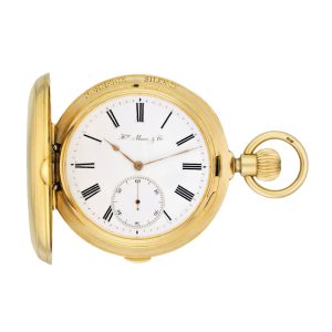 Swiss gold clockwatch made for the Russian market Circa 1890
