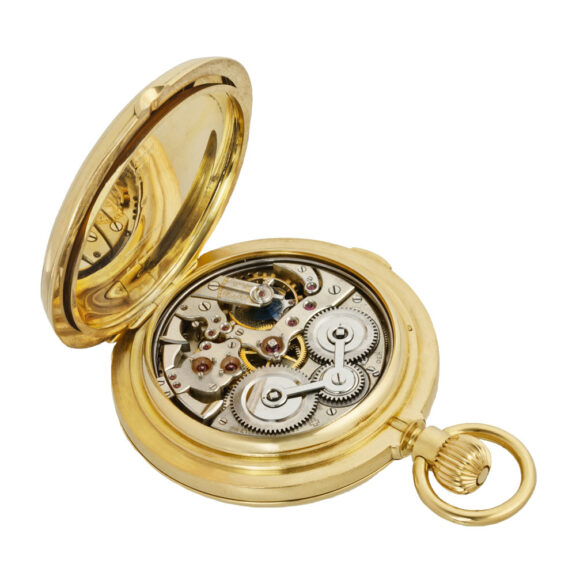 Swiss gold clockwatch made for the Russian market Circa 1890 Swiss gold clockwatch made for the Russian market Circa 1890