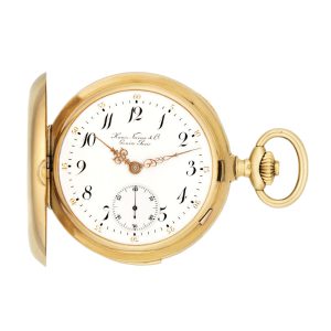 Swiss/French gold minute repeating pocket watch Circa 1890