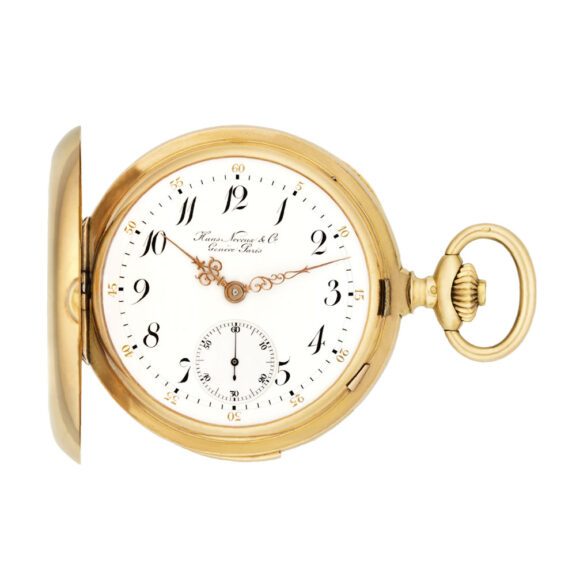 Swiss/French gold minute repeating pocket watch Circa 1890
