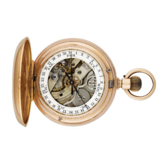 French pink gold double-dialled pocket watch Circa 1890