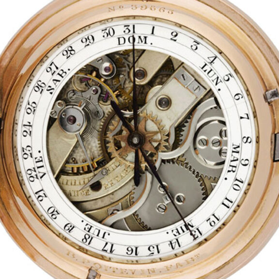 French pink gold double-dialled pocket watch Circa 1890 French pink gold double-dialled pocket watch Circa 1890