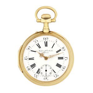Swiss 18k gold lever chronometer pocket watch Circa 1900