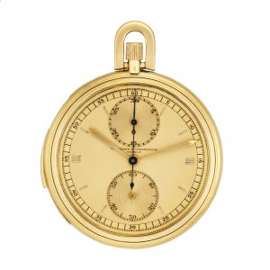 Rare Swiss 18k gold minute repeater with chronograph Circa 1940