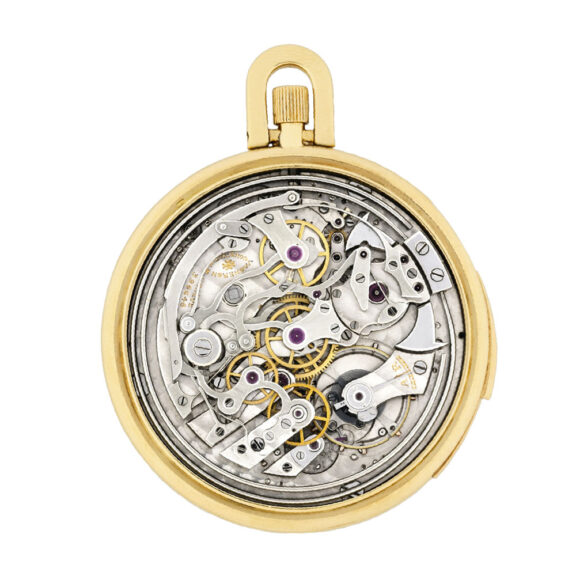 Rare Swiss 18k gold minute repeater with chronograph Circa 1940 Rare Swiss 18k gold minute repeater with chronograph Circa 1940