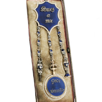 French gold, enamel, pearl and diamond-set pendant watch Circa 1790