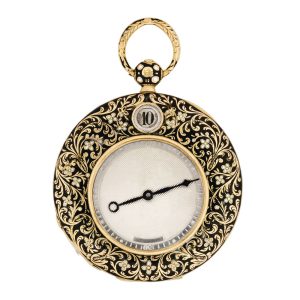 French 18k gold digital pocket watch with jump-hours Circa 1830