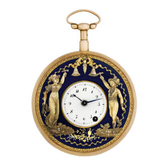 Swiss gold quarter repeater with automaton Jacks Circa 1815