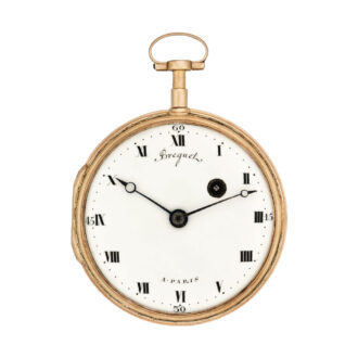 French 18k gold and enamel verge pocket watch Circa 1800