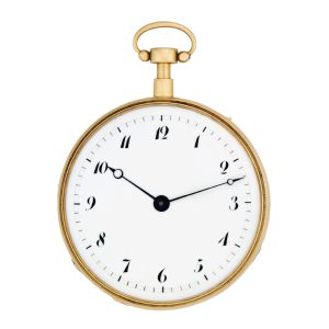 Swiss 18k gold quarter repeating musical pocket watch Circa 1820