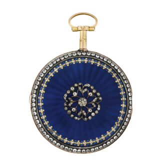 French gold, enamel and diamond decorative watch Circa 1790 French gold, enamel and diamond decorative watch Circa 1790