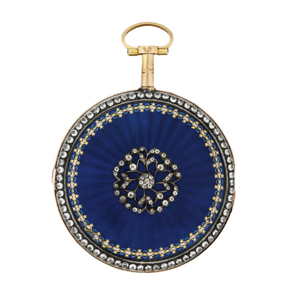 French gold, enamel and diamond decorative watch Circa 1790 French gold, enamel and diamond decorative watch Circa 1790