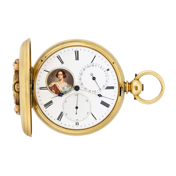 Swiss gold chronometer with pivoted detent escapement Circa 1850
