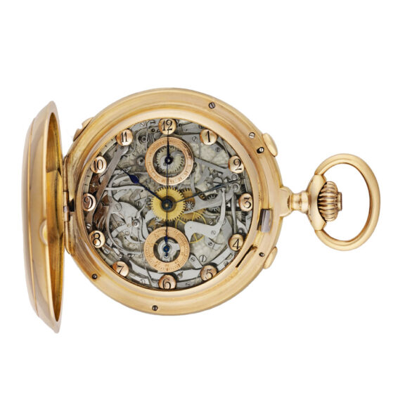 Swiss gold repeater with chronograph and grande sonnerie Circa 1890