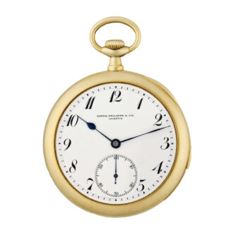 Swiss gold pocket watch with extra movement Circa 1910