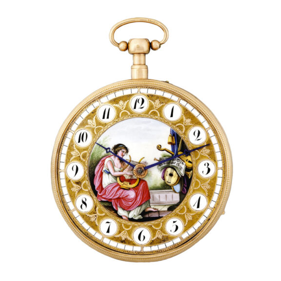 Rare Swiss gold quarter repeating musical pocket watch Circa 1820