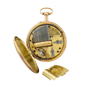Rare Swiss gold quarter repeating musical pocket watch Circa 1820
