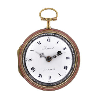French gilt-metal, enamel and paste-set pocket watch Circa 1785