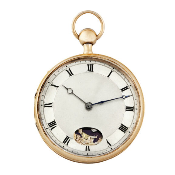 French gold repeater with concealed erotic automaton Circa 1825