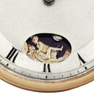 French gold repeater with concealed erotic automaton Circa 1825