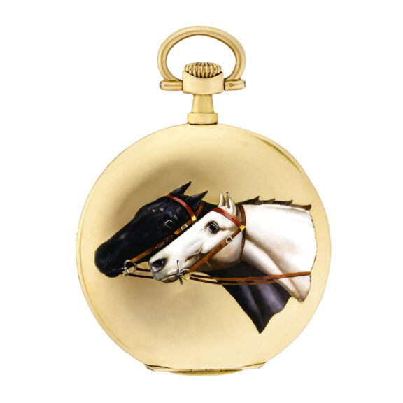 Swiss 14 Carat gold and enamel keyless dress watch Circa 1925