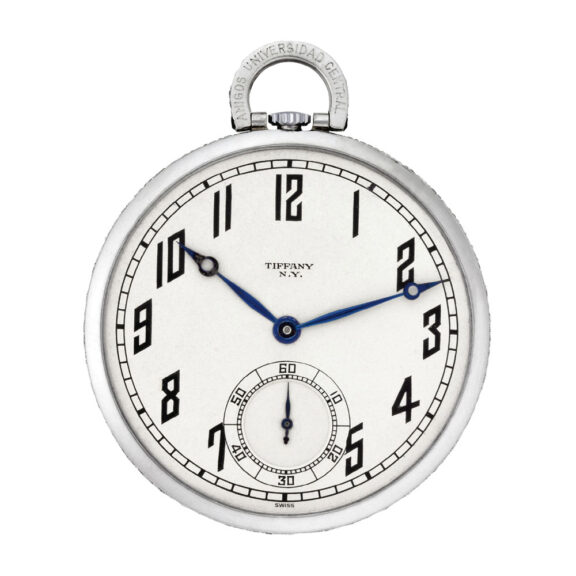 Swiss platinum and diamond-set keyless dress watch Circa 1925 Swiss platinum and diamond-set keyless dress watch Circa 1925
