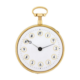 Swiss 18k gold quarter repeating musical pocket watch Circa 1820