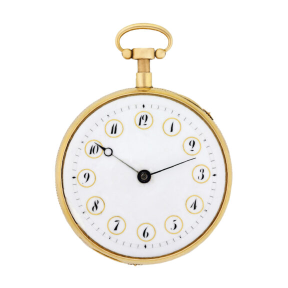 Swiss 18k gold quarter repeating musical pocket watch Circa 1820