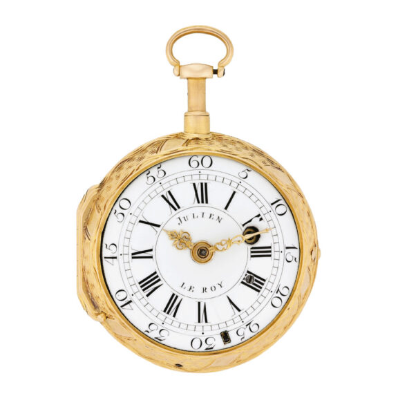 French 18K gold quarter repeating à toc pocket watch Circa 1780