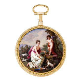 French 18K gold quarter repeating à toc pocket watch Circa 1770
