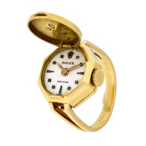 Swiss 18 Carat gold octagonal ring watch Circa 1950