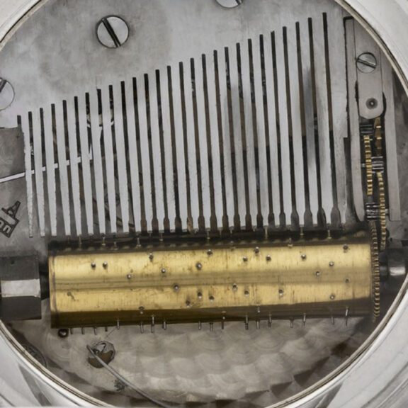 Swiss silver watch with cylinder musical movement Circa 1905 Swiss silver watch with cylinder musical movement Circa 1905