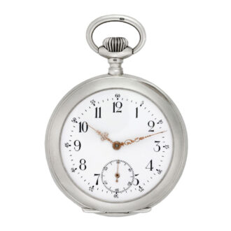 Fine Swiss silver open faced lever pocket watch Circa 1910