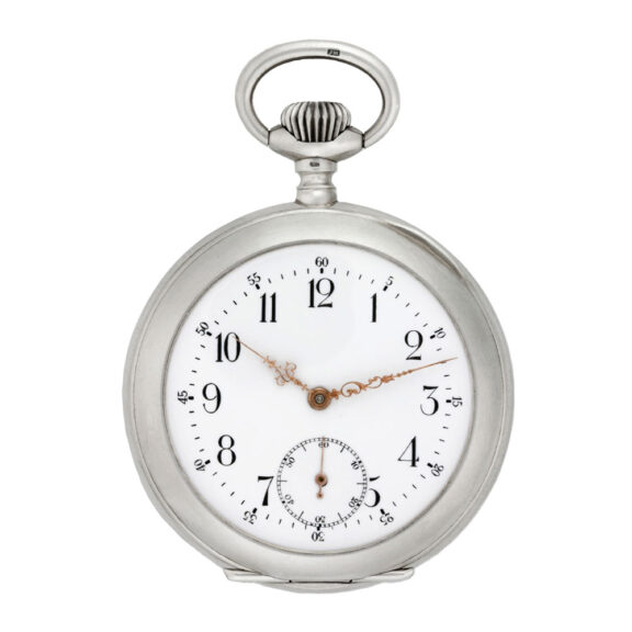 Fine Swiss silver open faced lever pocket watch Circa 1910