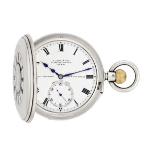 English silver half-hunting cased Carrousel watch Circa 1898