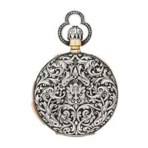 French silver quarter repeating hunter pocket watch Circa 1860