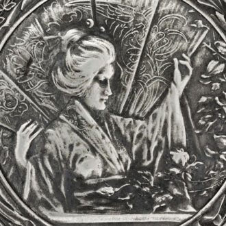 Swiss silver Art Nouveau keyless pocket watch Circa 1890 Swiss silver Art Nouveau keyless pocket watch Circa 1890