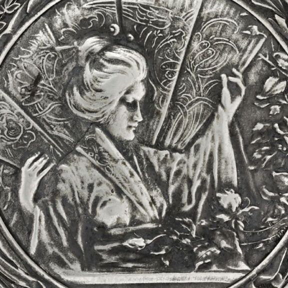 Swiss silver Art Nouveau keyless pocket watch Circa 1890 Swiss silver Art Nouveau keyless pocket watch Circa 1890