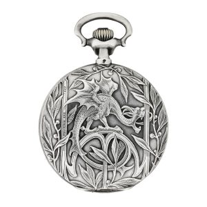 Swiss silver Art Nouveau hunting cased watch Circa 1910
