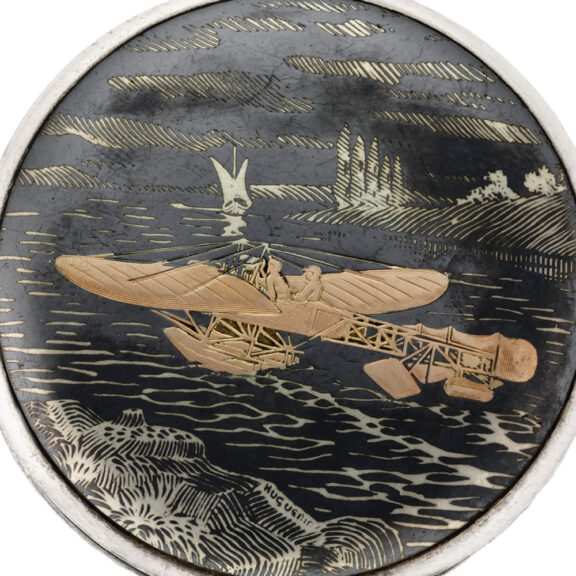 Swiss silver-niëllo hunting cased pocket watch Circa 1925 Swiss silver-niëllo hunting cased pocket watch Circa 1925