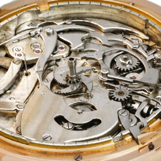 Swiss 18K gold minute repeating chronograph hunter Circa 1880