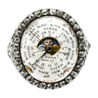 Unique French diamond custom made ring watch Circa 1777