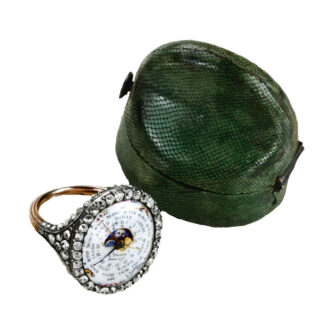 Unique French diamond custom made ring watch Circa 1777
