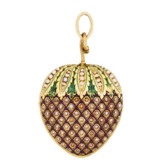 Swiss gold strawberry-form verge pendant watch Circa 1810