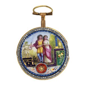 French gilt-metal and paste-set pocket watch Circa 1810