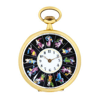Swiss 18k gold pocket watch with special dial Circa 1910