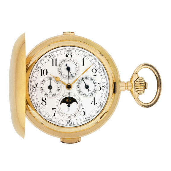 Swiss 18K gold minute repeating complicated watch Circa 1900