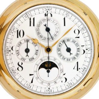 Swiss 18K gold minute repeating complicated watch Circa 1900