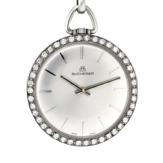 Swiss 18K white gold and diamond-set dress watch Circa 1970